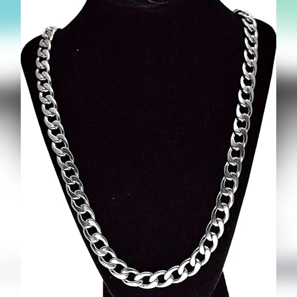 2 Pcs/Set Necklace Bracelet For Men/Women,Classic Fashion Y2k Stainless Steel. - Picture 10 of 12